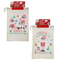(image for) Non Woven Draw String Elf Christmas Eve Bag