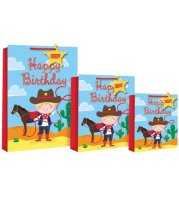 (image for) Cowboy Happy Birthday Gift Bags