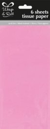 (image for) Pink Tissue Paper x6 Sheets