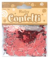 40th Ruby Wedding Anniversary Confetti