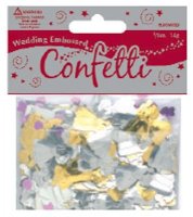 Bride And Groom Embossed Confetti