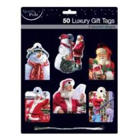 (image for) Contemporary Santa Luxury Gift Tags 50pk