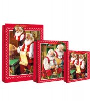 Traditional Santa Stamp Christmas Gift Bags