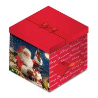 Santa Christmas Square Gift Box