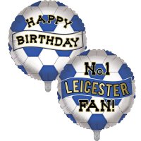 18" Leicester Birthday Football Foil Balloons