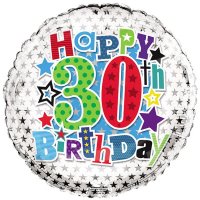 (image for) 18" Happy 30th Birthday Foil Balloons