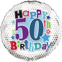 (image for) 18" Happy 50th Birthday Foil Balloons