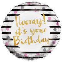 (image for) 18" Hooray! Its Your Birthday Foil Balloons