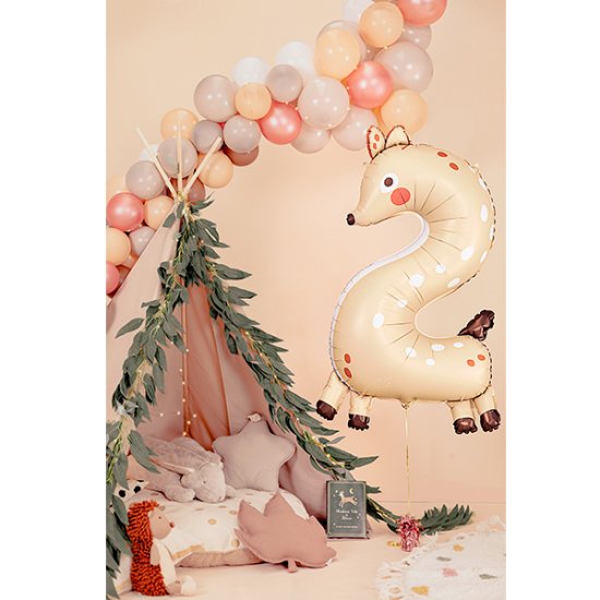 34" Number 2 Roe-Deer Shape Foil Balloons