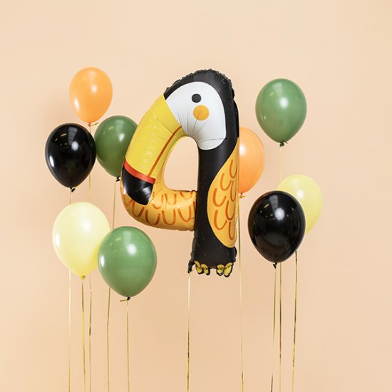 32" Number 4 Tucan Shape Foil Balloons