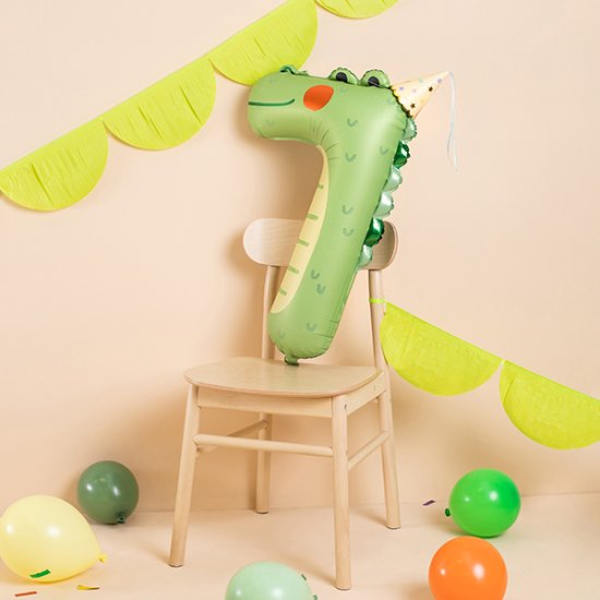 29" Number 7 Crocodile Shape Foil Balloons