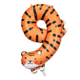 (image for) 30" Number 9 Tiger Shape Foil Balloons