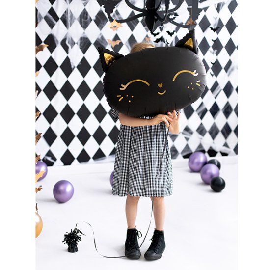 Black Cat Head Foil Balloons