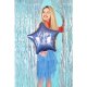 (image for) 19" Navy Blue Happy Birthday Star Foil Balloons