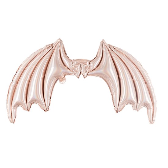 Pink Holographic Bat Wings Foil Balloons