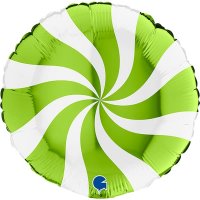 (image for) 18" Lime Green Swirly Foil Balloons