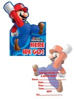 (image for) Super Mario Invitations x6
