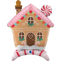 (image for) 30" Gingerbread House Stand Up Air Fill Balloons