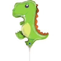 (image for) 14" Cute Dinosaur Air Filled Mini Foil Balloon