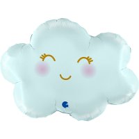 (image for) 24" Satin Pastel Blue Cloud Supershape Balloons