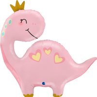 (image for) Pink Dino Supershape Balloons