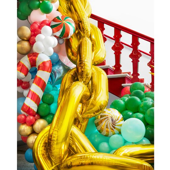 Gold Chain Garland Foil Balloons 14pc