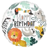 18" Get Wild Birthday Foil Balloons