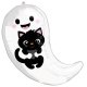 (image for) 19" Ghost & Kitty Cuties Junior Shape Foil Balloons