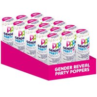 (image for) Girl Gender Reveal Confetti Cannon Shooter 12pk
