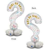47" Question Mark Gender Reveal Stand Up Air Fill Balloons