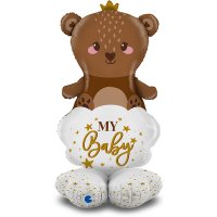 47" Sweet Baby Bear Stand Up Air Fill Balloons