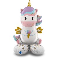 44" Chubby Unicorn Stand Up Air Fill Balloons