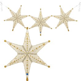 (image for) Gold Deco Garland Stars Air Fill Balloons