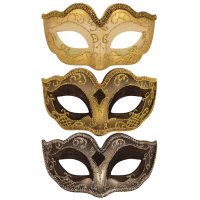 Glitter Eye Mask With Metallic Trim x1