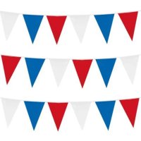 LARGE 15m Red, White And Blue Flag Bunting