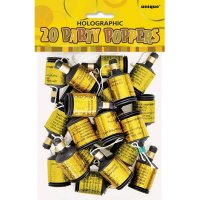 Gold Glitz Holographic Party Poppers 20pk