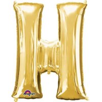 (image for) 16" H Letter Gold Air Filled Balloons