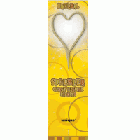 (image for) 7" Gold Heart Shaped Sparklers