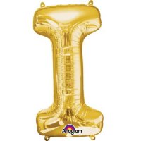(image for) 16" I Letter Gold Air Filled Balloons
