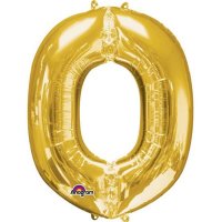 (image for) 16" O Letter Gold Air Filled Balloons