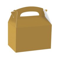 Metallic Gold Party Box With Handle