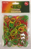 Red Yellow And Green Loom Bands x 300