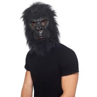 Latex Gorilla Mask with Hair