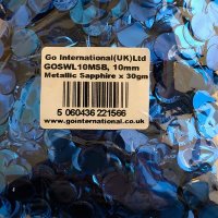 10mm Metallic Sapphire Blue Circular Confetti 30g