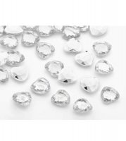 Silver Heart Shaped Table Diamante 30g