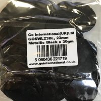 23mm Metallic Black Circular Confetti 30g