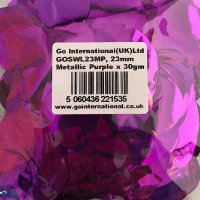 23mm Metallic Purple Circular Confetti 30g