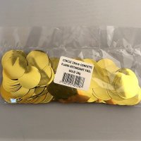 25mm Metallic Gold Circular Confetti 25g