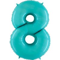 40" Grabo Pastel Blue Number 8 Supershape Balloons