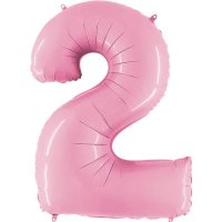 40" Grabo Pastel Pink Number 2 Supershape Balloons